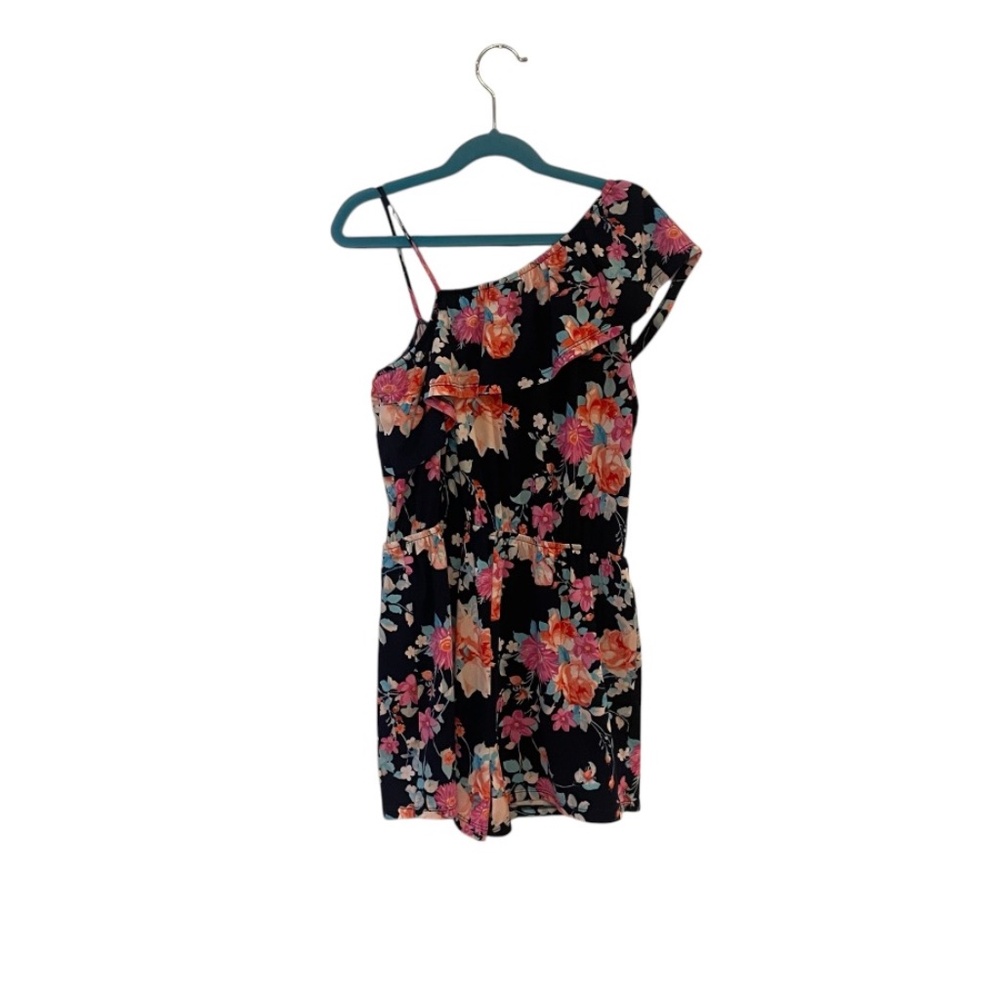 Paper Doll Girl’s Asymmetrical Floral Romper Sz 14